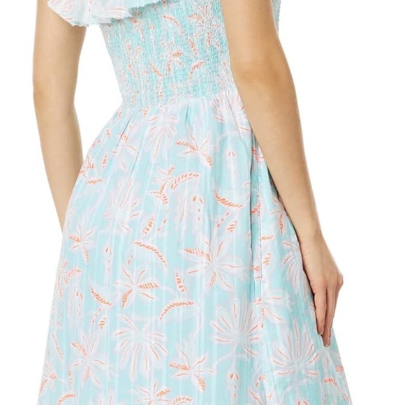 vineyard vines Cay Floral Smocked Midi Dress - Picture 4 of 6